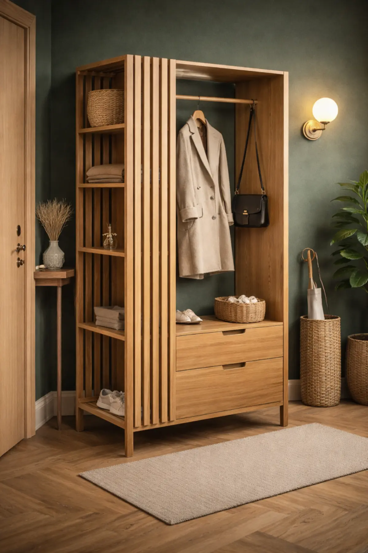 Massivholz Garderobe Dona