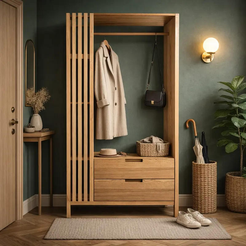 Massivholz Garderobe Dona