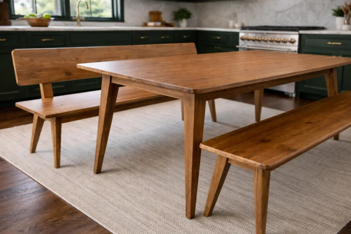 Massivholzbank Napoli ohne Rückenlehne