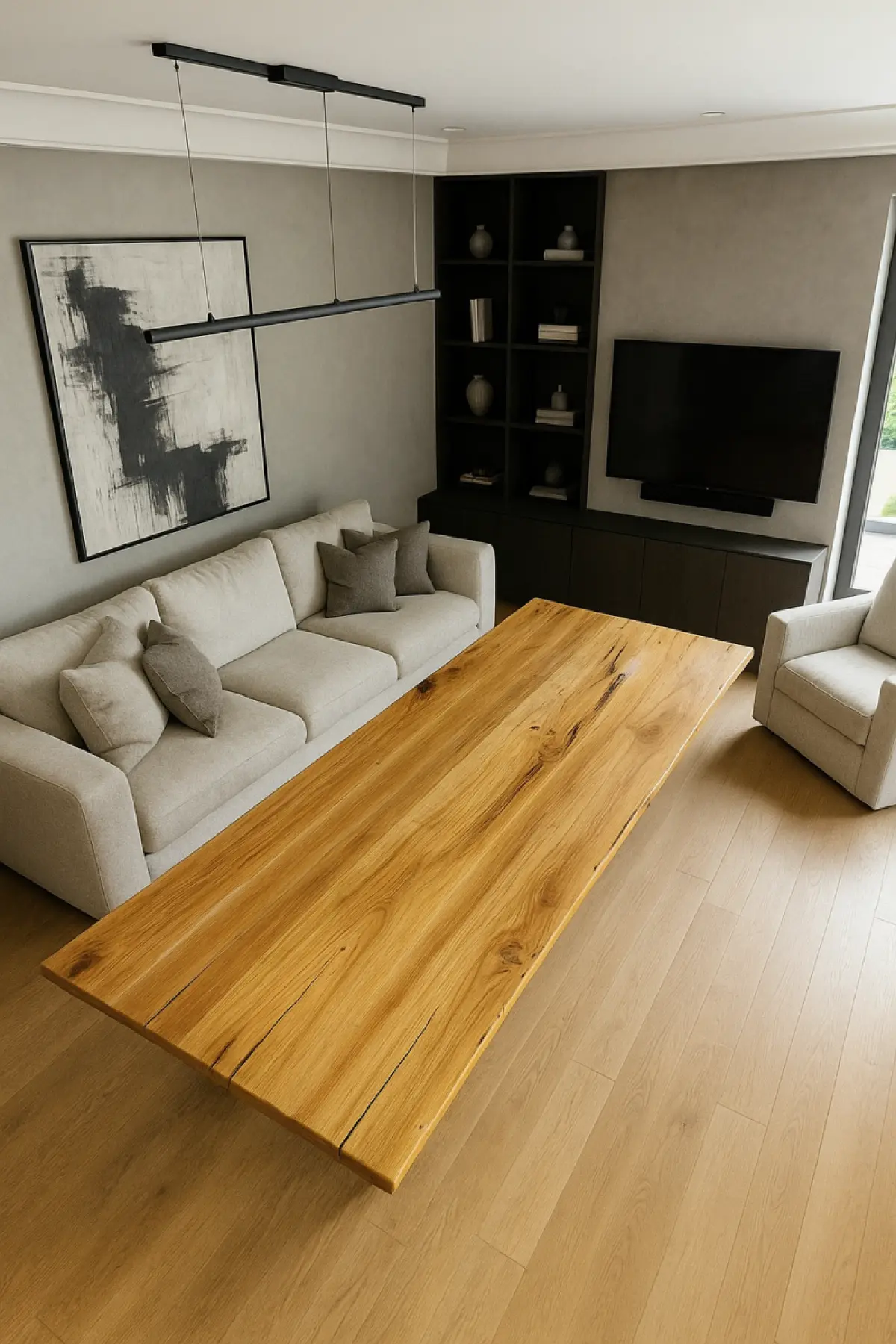 Massivhoztisch Mesche Naturkantig