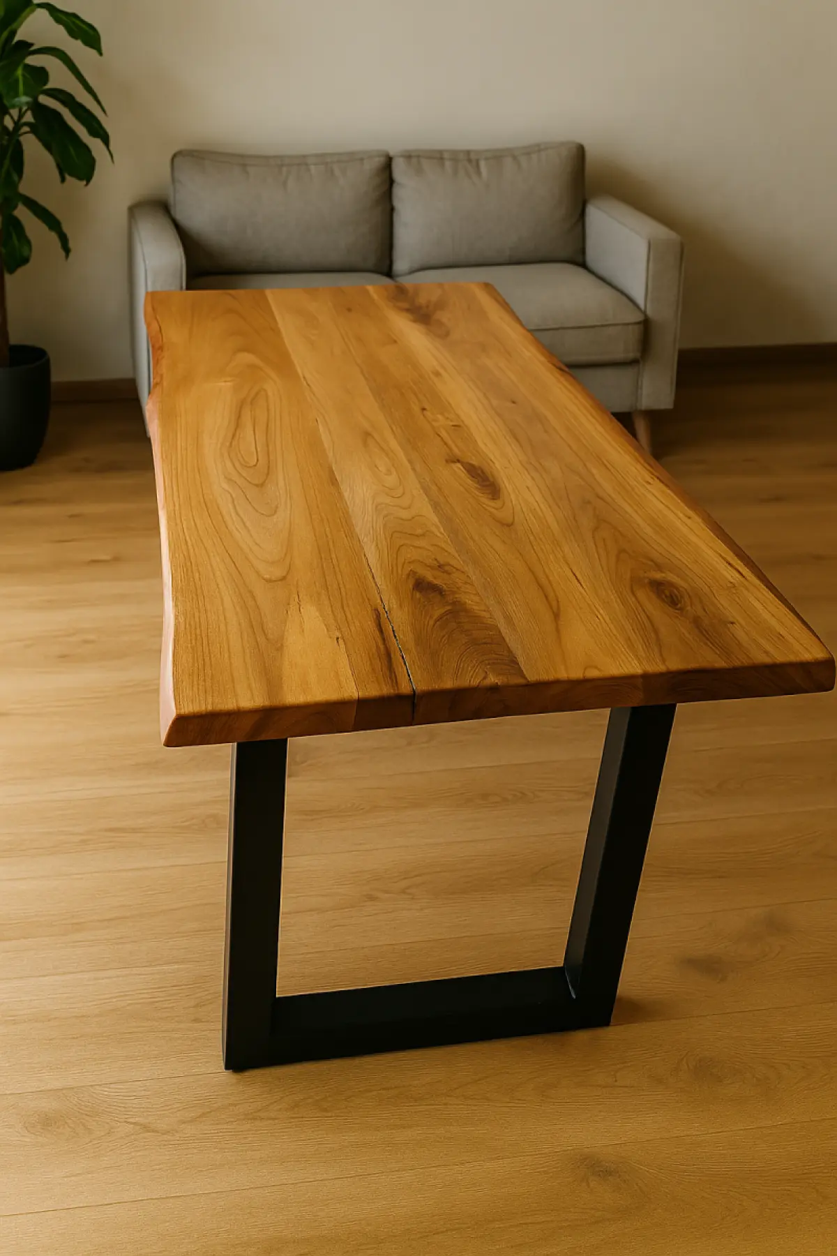 Massivhoztisch Mesche Naturkantig