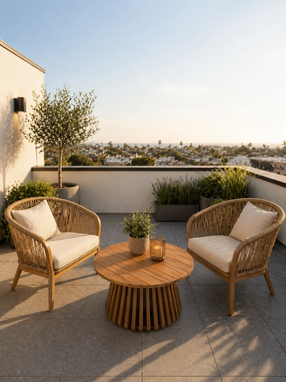 Runder Couchtisch Morad aus Teakholz