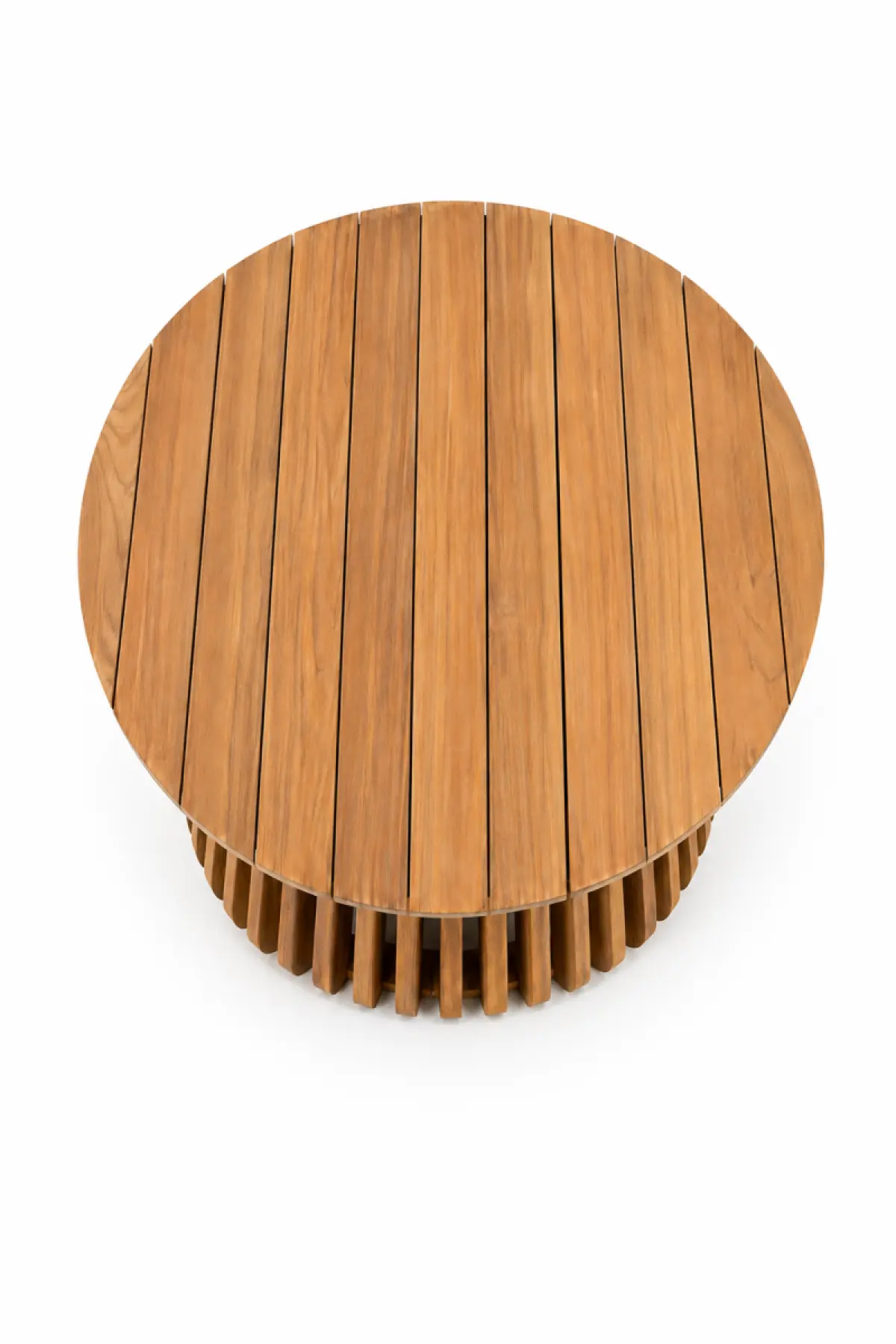 Runder Couchtisch Morad aus Teakholz