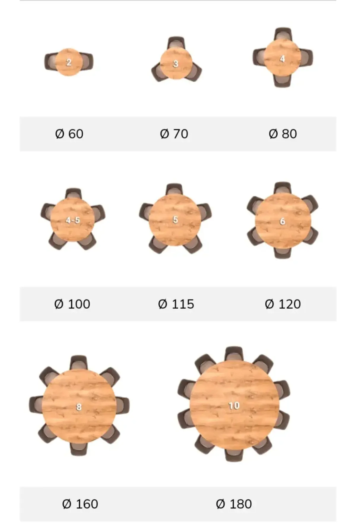Runder Esstisch Monte Carlo aus Eiche