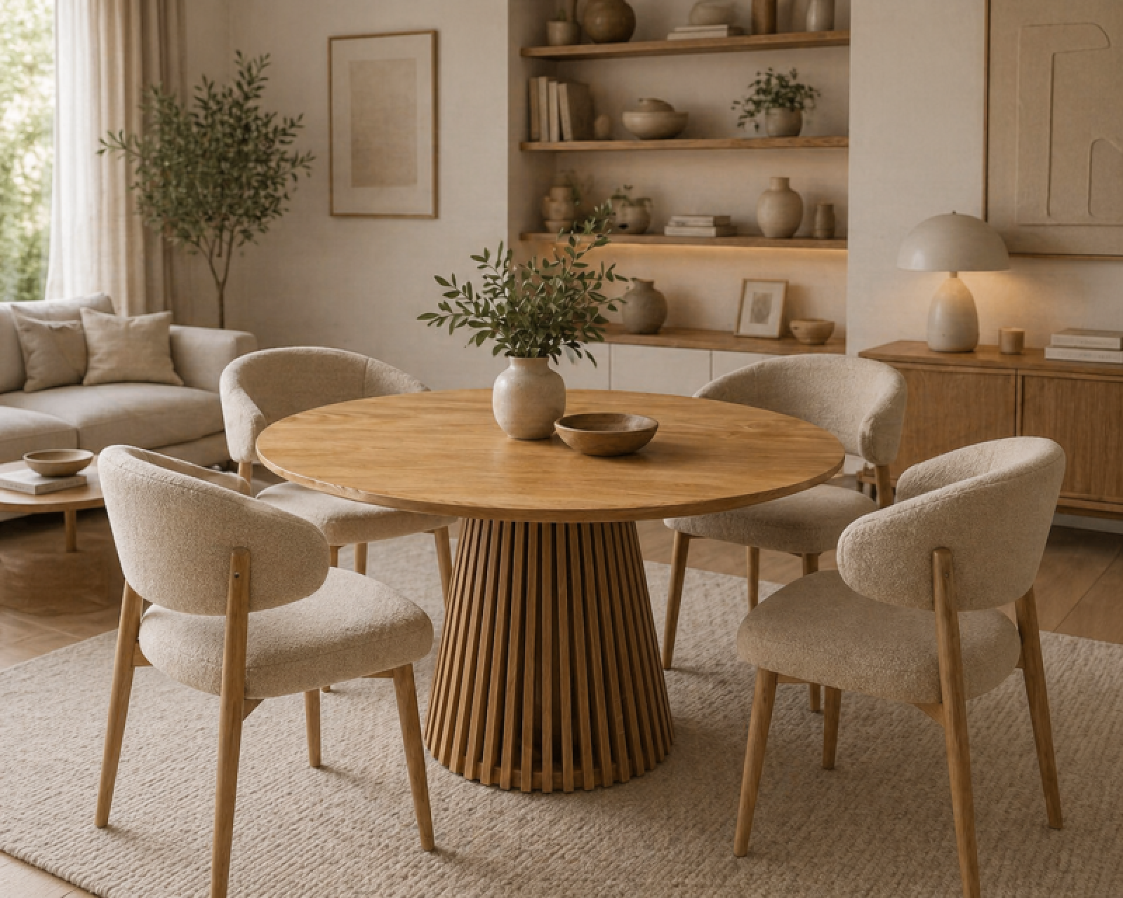 Runder Esstisch Monte Carlo aus Eiche