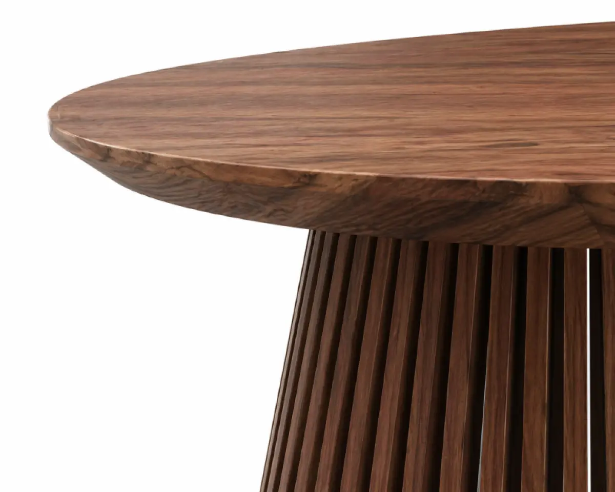 Runder Esstisch Monte Carlo aus Nuss