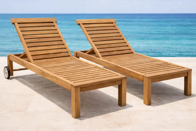 Sonnenliege aus Teakholz Almeria