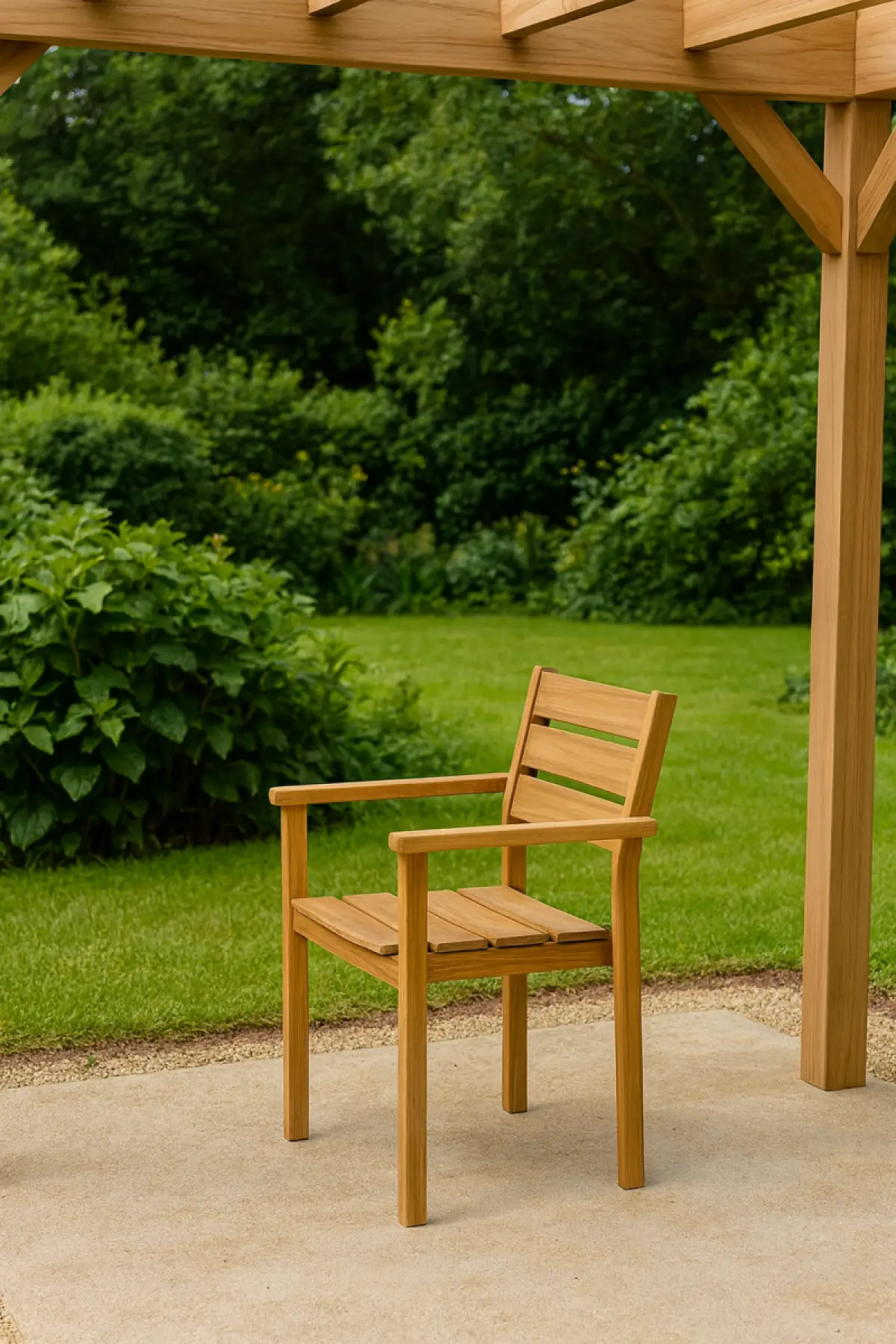 Stapelstuhl aus Teakholz Victoria