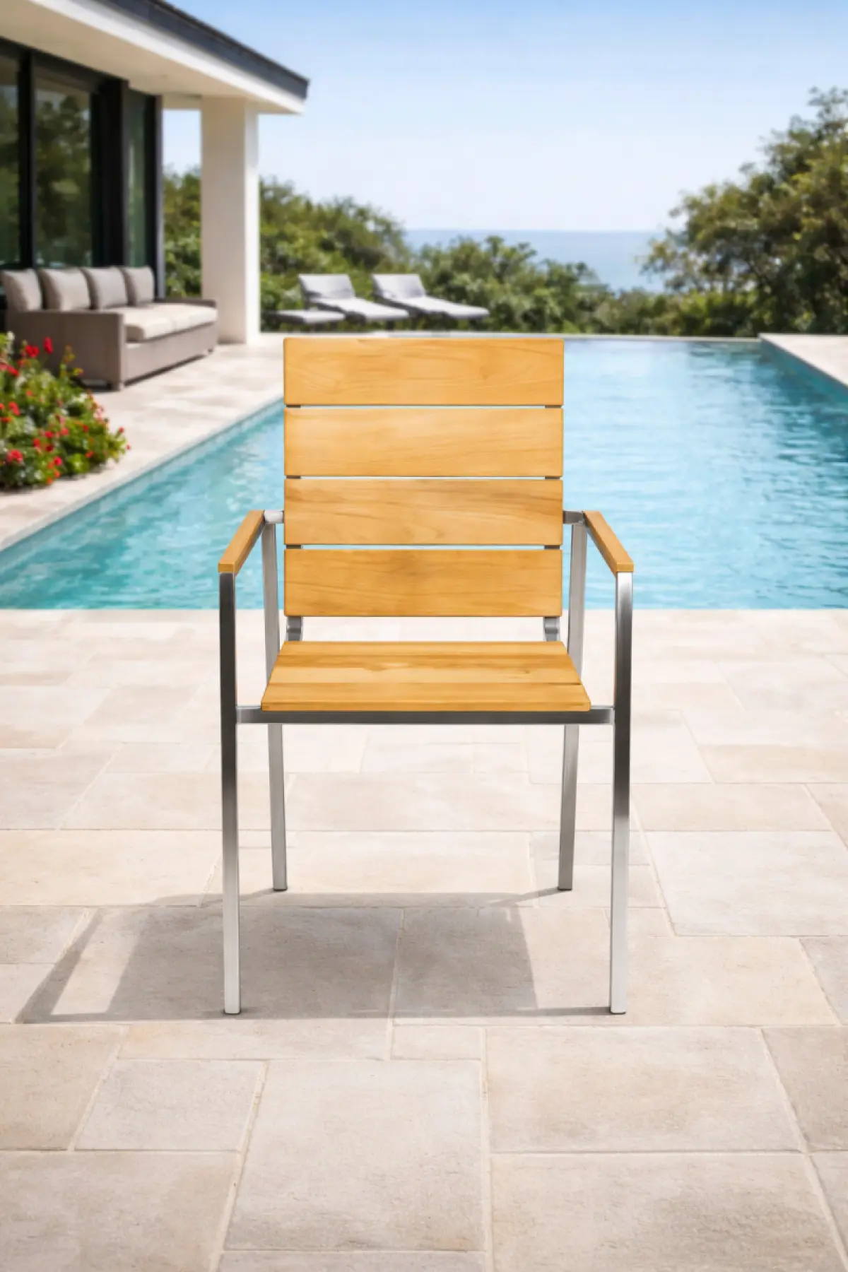 Stapelstuhl Kepa mit Arm