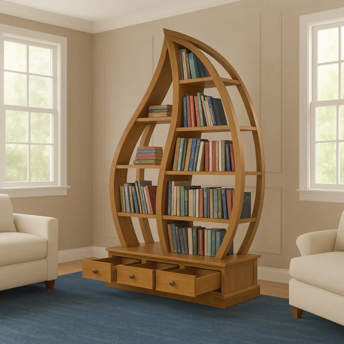 Teak Büchherregal Aprak