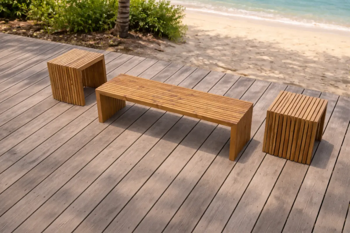 Teak Hocker-Tisch Verona