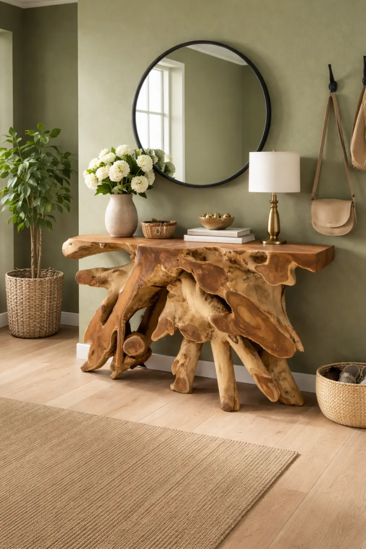 Teak Wurzel Konsolentisch Almata