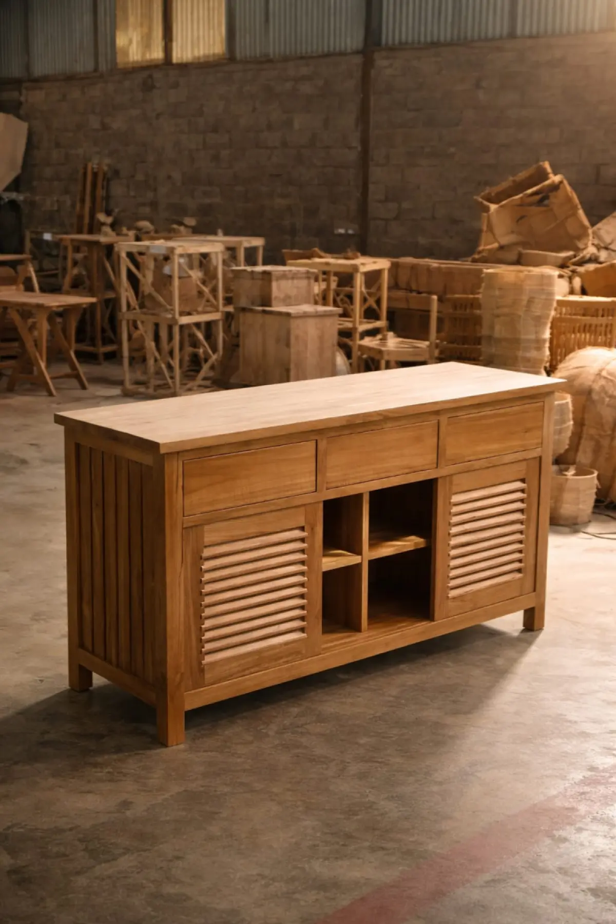 Teakholz Anrichte Temu