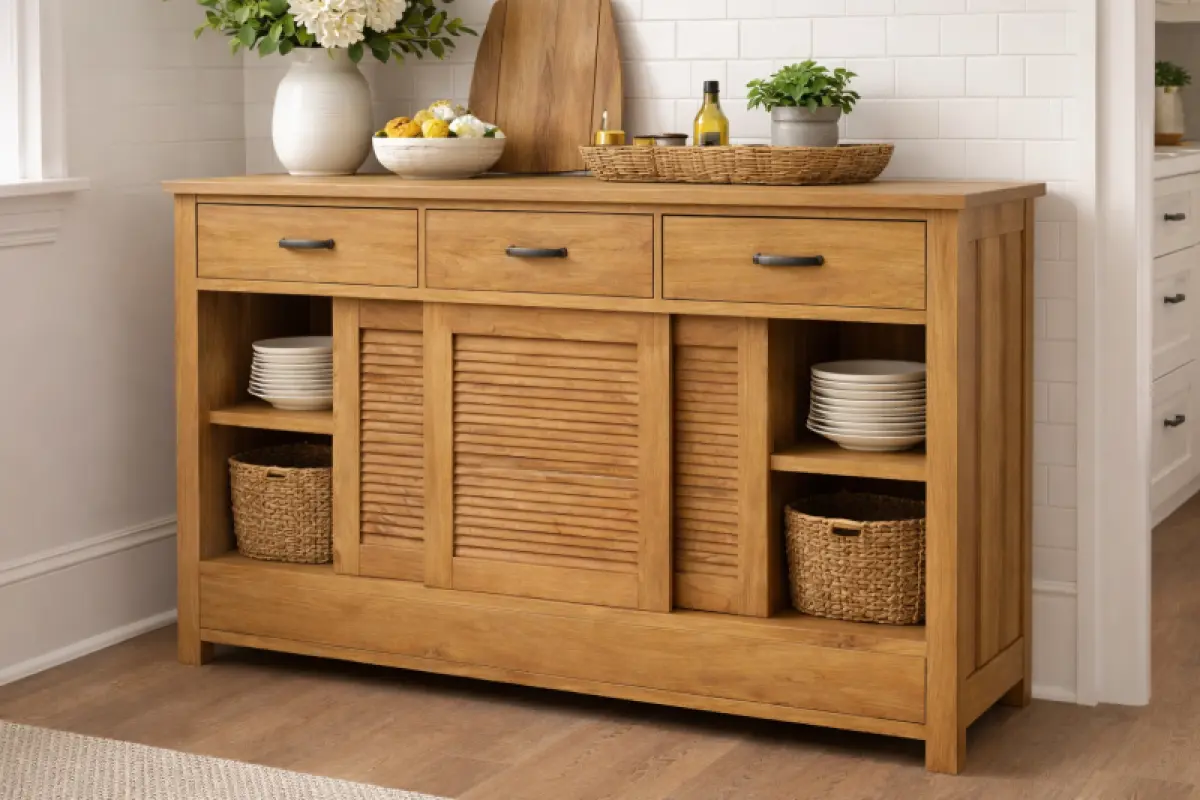 Teakholz Anrichte Temu