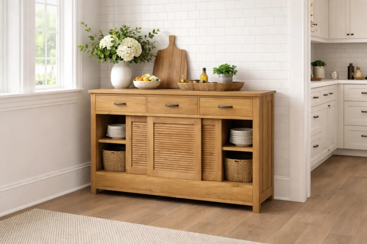 Teakholz Anrichte Temu