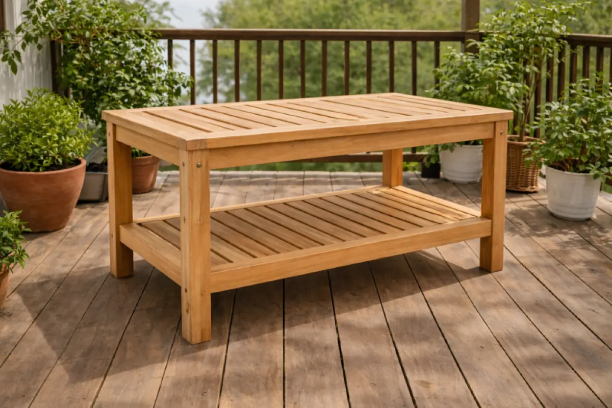 Teakholz Beistelltisch  Gora  XL