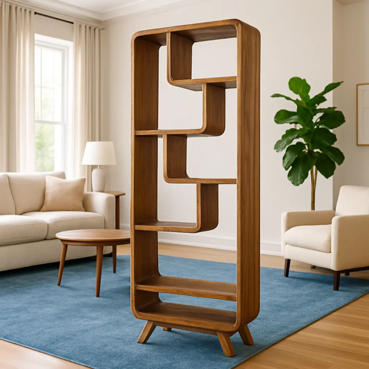 Teakholz Bücherregal Momo