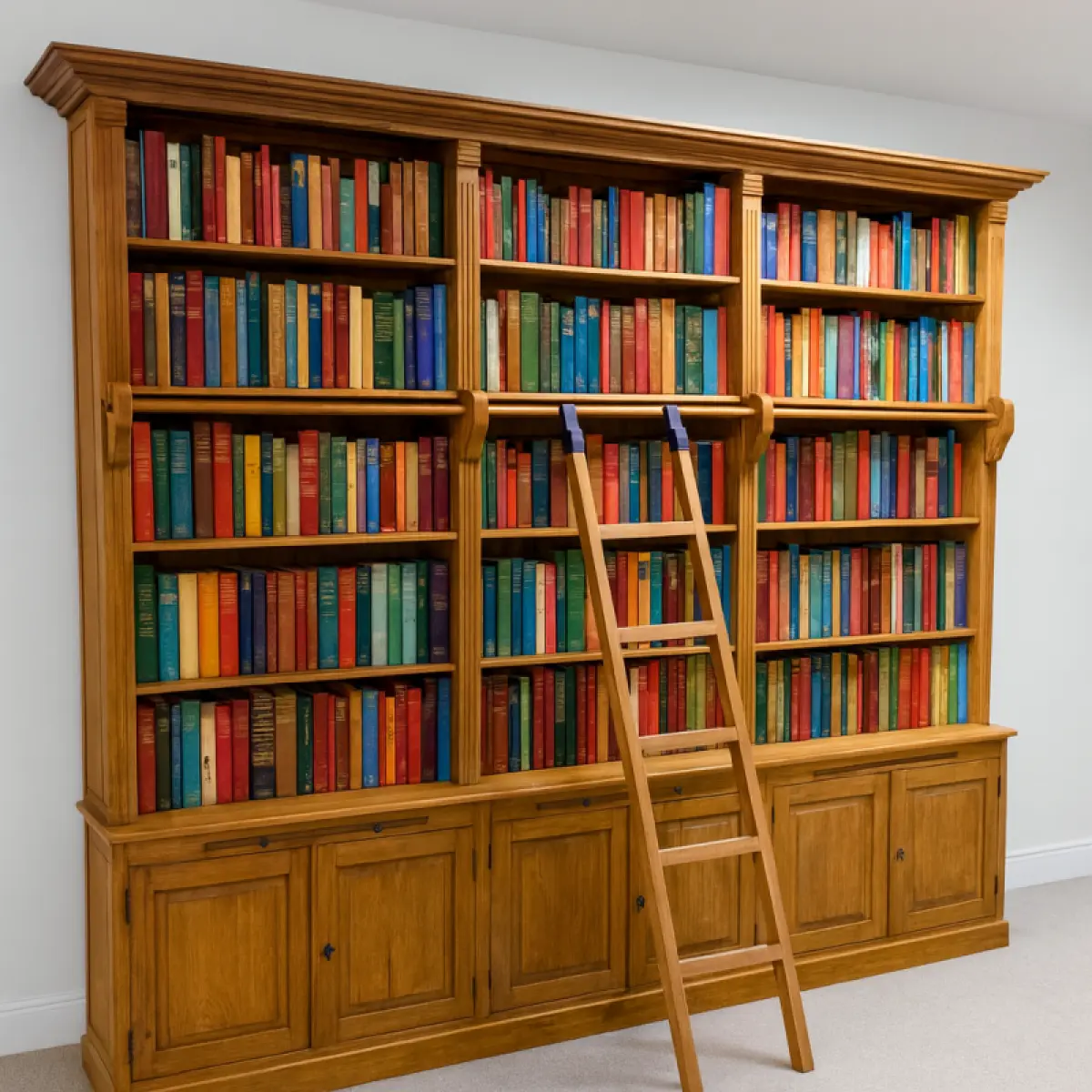 Teakholz Bücherregal-Schrank Kante