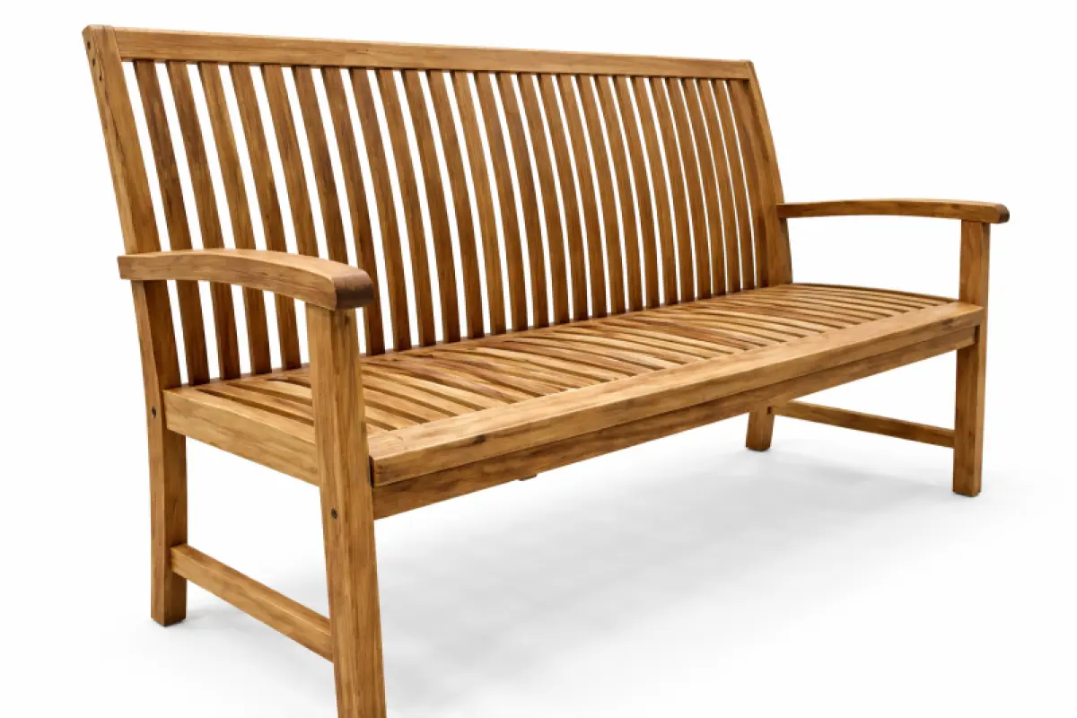 Teakholz Gartenbank Hawaii mit Armlehnen