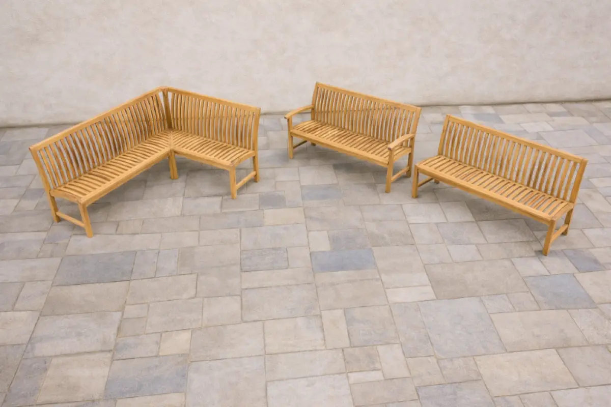 Teakholz Gartenbank Hawaii ohne Armlehnen