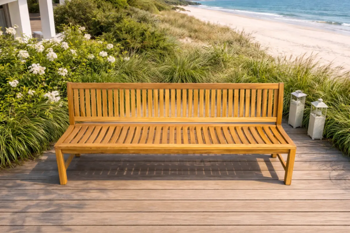 Teakholz Gartenbank Rio ohne Armlehnen