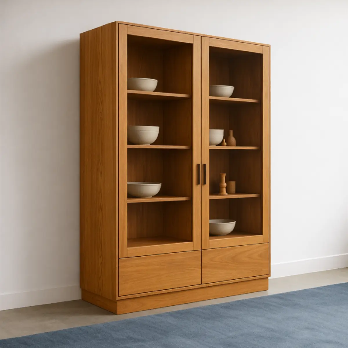 Vitrinen Schrank Kemo Teak