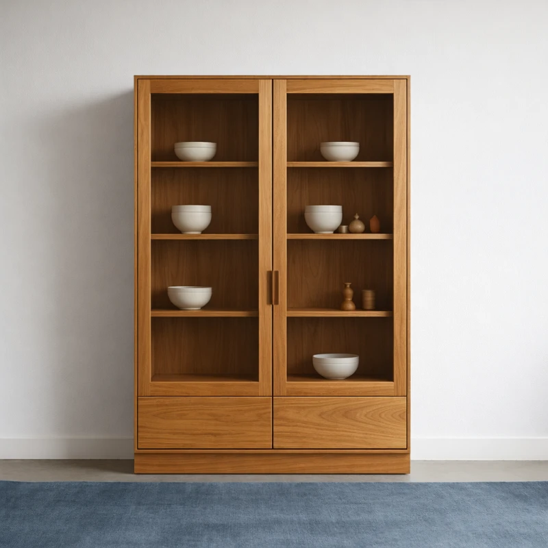 Vitrinen Schrank Kemo Teak