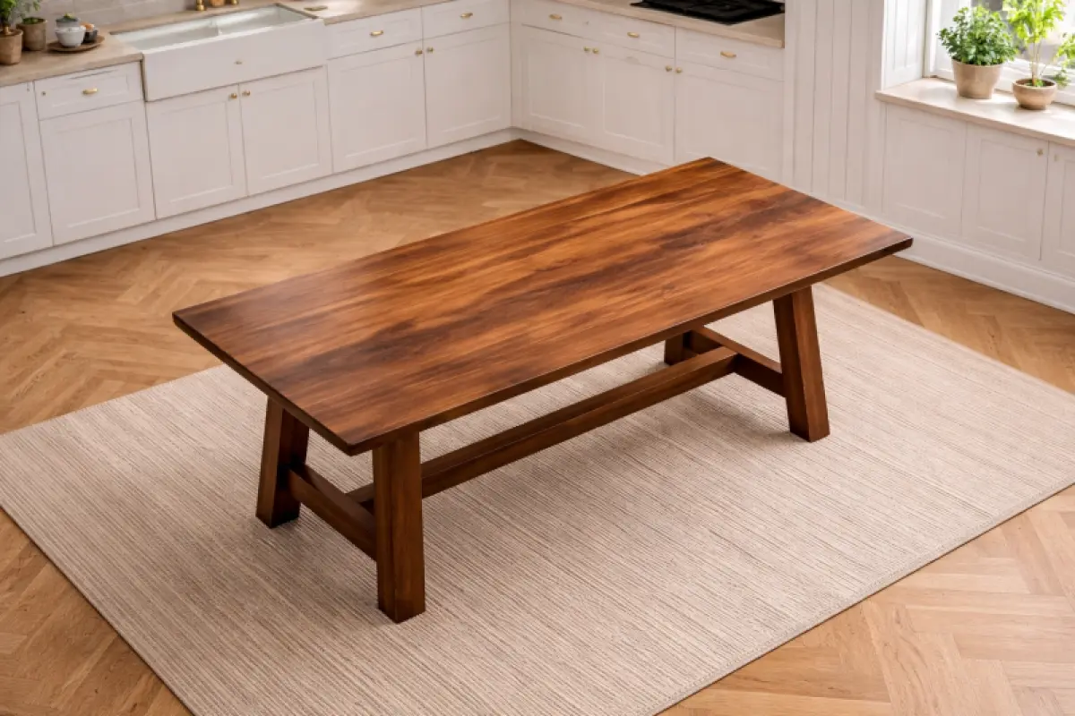 Tisch Alfa Nuss Gerade Kantig