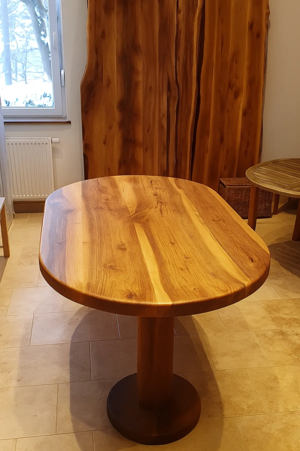 Walnuss Tisch Kaman Oval